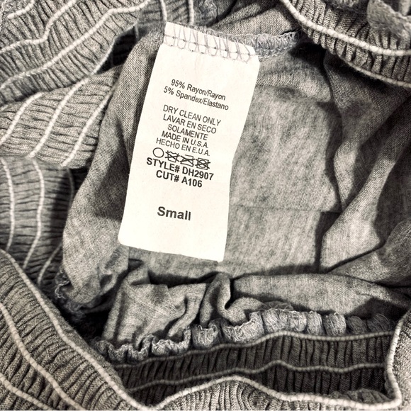 Anthropologie | NWOT Wide Leg Smocked Waist Jumpsuit Heather Gray Size S - Picture 11 of 12